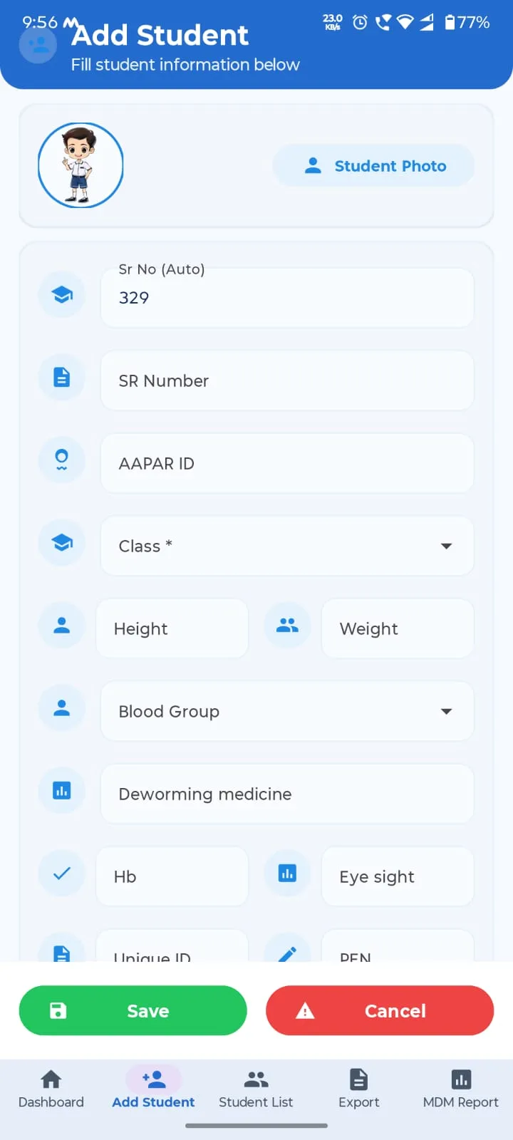 BrijByMgt student app screen 3